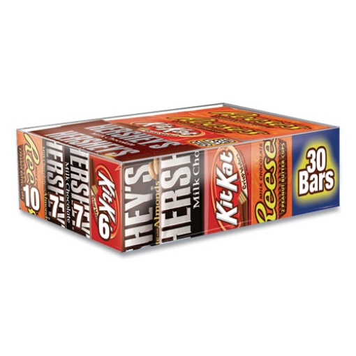 Picture of Full Size Chocolate Candy Bar Variety Pack, Assorted 1.5 Oz Bar, 30 Bars/box, Ships In 1-3 Business Days