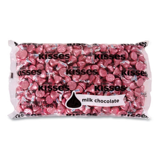 Picture of Kisses, Milk Chocolate, Pink Wrappers, 66.7 Oz Bag, Ships In 1-3 Business Days