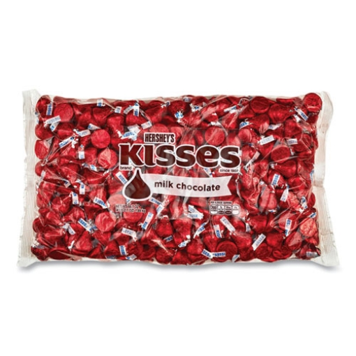 Picture of Kisses, Milk Chocolate, Red Wrappers, 66.7 Oz Bag, Ships In 1-3 Business Days