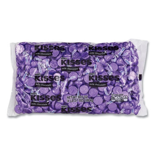 Picture of Kisses, Milk Chocolate, Purple Wrappers, 66.7 Oz Bag, Ships In 1-3 Business Days