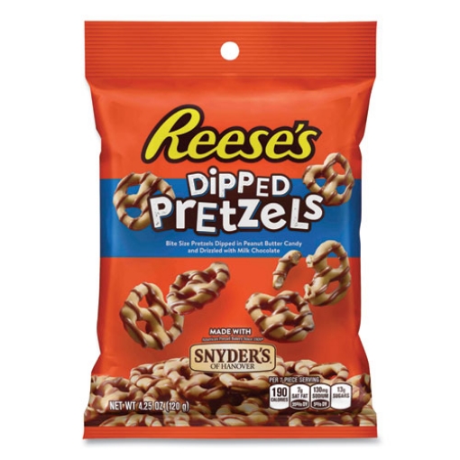 Picture of Dipped Pretzels, 4.25 oz Bag, 4/Carton, Ships in 1-3 Business Days