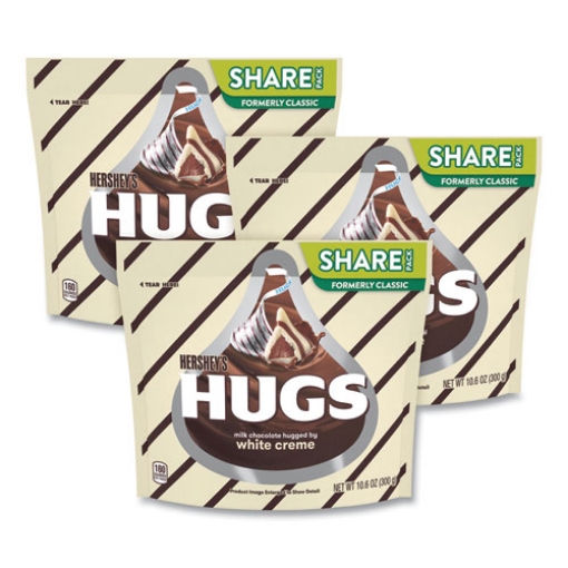 Picture of Hugs Candy, Milk Chocolate With White Creme, 1.6 Oz Bag, 3 Bags/pack, Ships In 1-3 Business Days