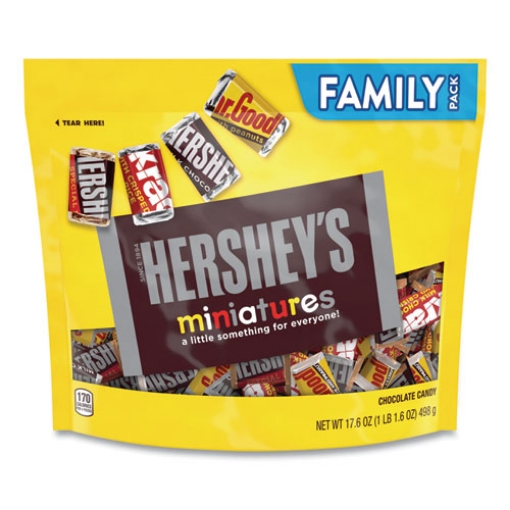 Picture of Miniatures Variety Family Pack, Assorted Chocolates, 17.6 Oz Bag, Ships In 1-3 Business Days