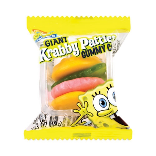 Picture of SpongeBob Squarepants Giant Krabby Patties Gummy Candy, 0.63 oz Pack, 36/Carton, Ships in 1-3 Business Days