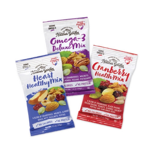 Picture of Healthy Trail Mix Snack Packs, 1.2 oz Pouch, 50 Pouches/Carton Ships in 1-3 Business Days