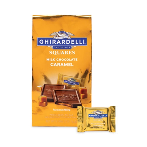 Picture of Milk Chocolate and Caramel Chocolate Squares, 9.04 oz Bags, 2 Bags/Pack, Ships in 1-3 Business Days