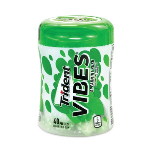 Picture of Vibes Spearmint Rush Sugar-Free Gum, 40 Pieces/Cup, 6 Cups/Carton, Ships in 1-3 Business Days