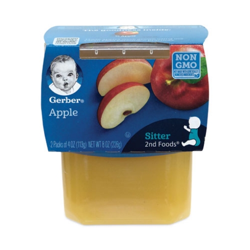 Picture of 2nd Foods Baby Food, Apple, 4 oz Cup, 2/Pack, 8 Packs/Carton, Ships in 1-3 Business Days