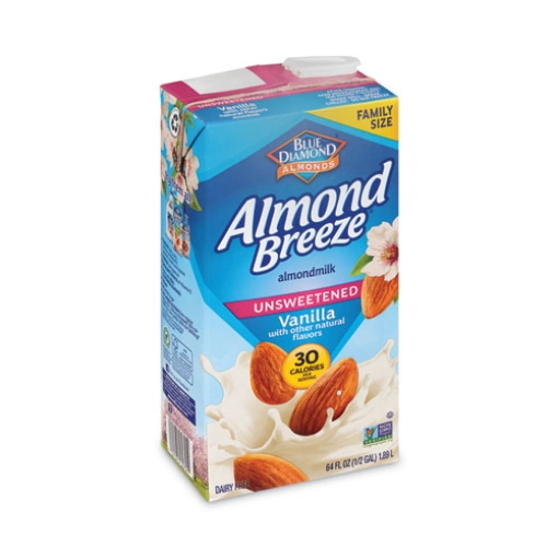 Picture of Almond Breeze Almond Milk, Unsweetened Vanilla, 64 Oz Carton, 2/pack, Ships In 1-3 Business Days