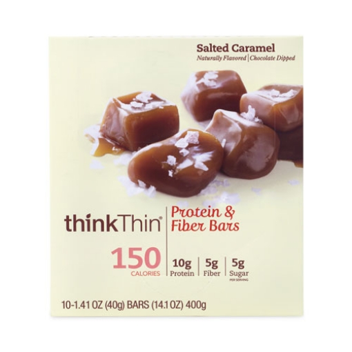 Picture of High Protein Bars, Salted Caramel, 1.41 oz Bar, 10 Bars/Carton, Ships in 1-3 Business Days