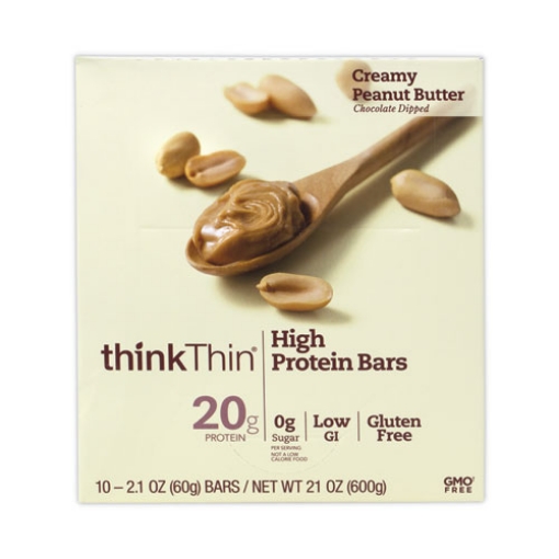 Picture of High Protein Bars, Creamy Peanut Butter, 2.1 Oz Bar, 10 Bars/carton, Ships In 1-3 Business Days