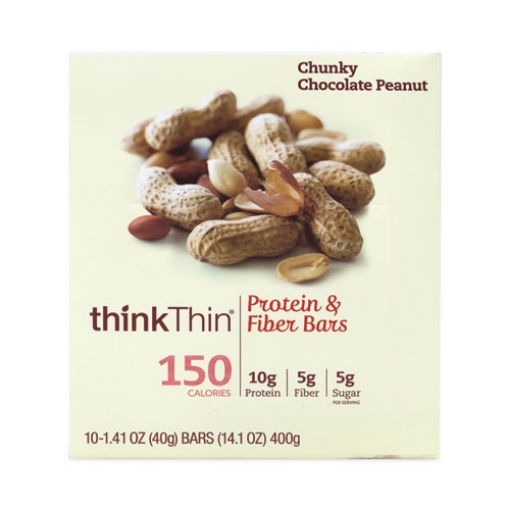 Picture of High Protein Bars, Chunky Chocolate Peanut, 1.41 oz Bar, 10 Bars/Carton, Ships in 1-3 Business Days