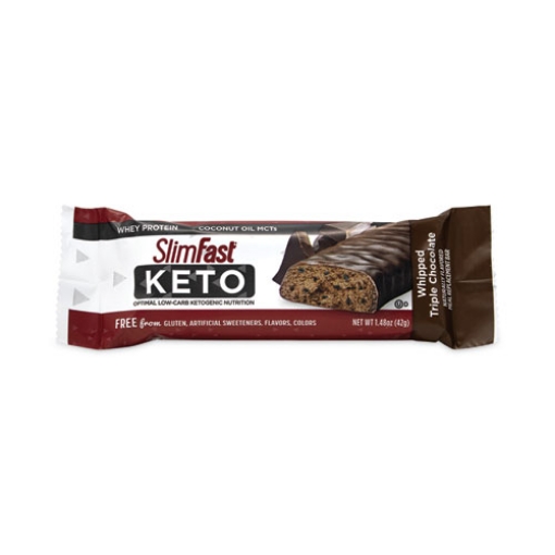 Picture of Whipped Triple Chocolate Keto Meal Bar, 1.48 oz Bar, 5 Bars/Box, 2 Boxes/Carton, Ships in 1-3 Business Days