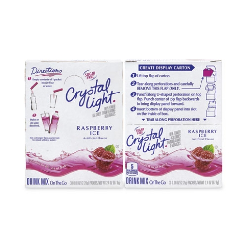 Picture of On-The-Go Sugar-Free Drink Mix, Raspberry Ice, 0.08 oz Single-Serving Tube, 30/Pk, 2 Packs/Carton, Ships in 1-3 Business Days