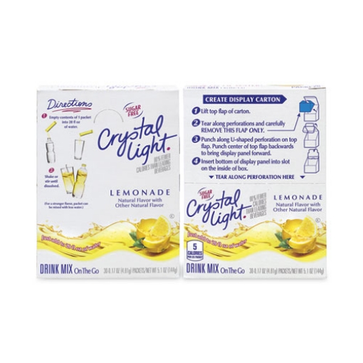 Picture of On-The-Go Sugar-Free Drink Mix, Lemonade, 0.17 oz Single-Serving Tubes, 30/Pack, 2 Packs/Carton, Ships in 1-3 Business Days