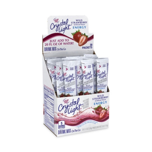 Picture of On-The-Go Sugar-Free Drink Mix, Wild Strawberry Energy, 0.13oz Single-Serving, 30/Pk, 2 Pk/Carton, Ships in 1-3 Business Days