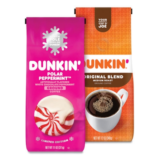 Picture of Original Blend Coffee, Dunkin Original/polar Peppermint, 12 Oz/11 Oz Bag, 2/pack, Ships In 1-3 Business Days