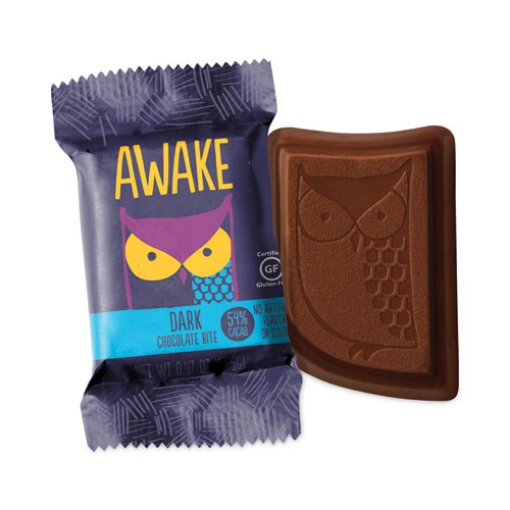 Picture of Caffeinated Dark Chocolate Bites, 0.47 oz Bars, 50 Bars/Carton, Ships in 1-3 Business Days