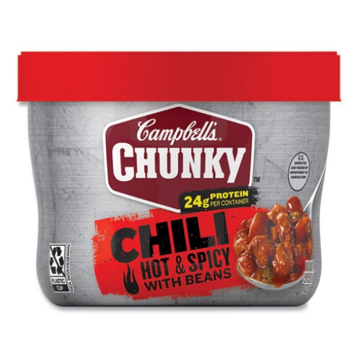 Picture of Chunky Firehouse Hot and Spicy Chili with Beans, 15.25 oz, 8/Carton, Ships in 1-3 Business Days