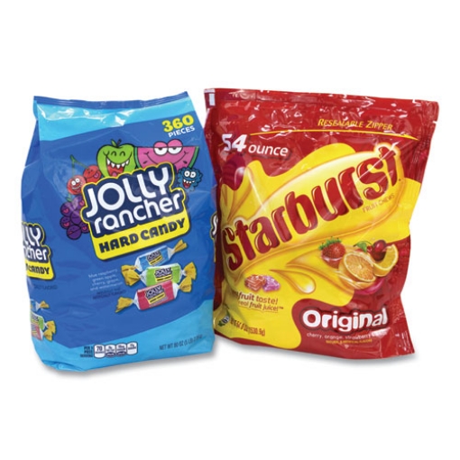 Picture of Chewy and Hard Candy Party Asst, Jolly Rancher/Starburst, 8.5 lbs Total, 2 Bag Bundle, Ships in 1-3 Business Days