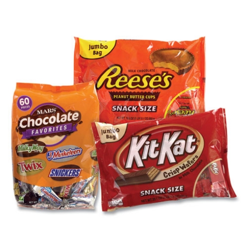 Picture of Chocolate Party Assortment, Mars Asst/Kit Kat/Reese's Peanut Butter Cups, 3 Bag Bundle, Ships in 1-3 Business Days