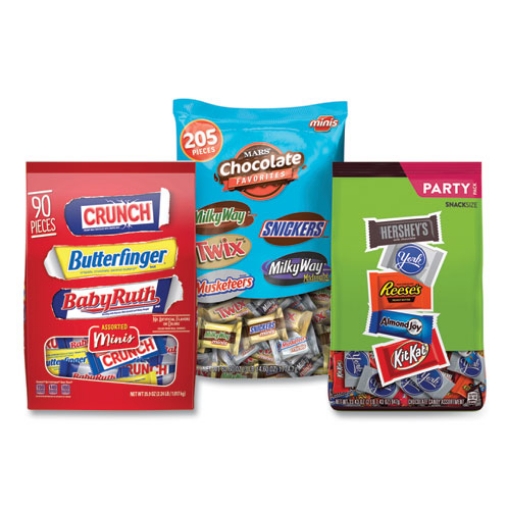 Picture of All Time Favorites Minis Mix, Hersheys/Mars/Nestle, 3 Bags, 8.84 lbs Total/Carton, Ships in 1-3 Business Days