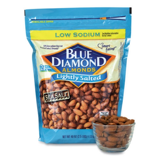 Picture of Low Sodium Lightly Salted Almonds, 10 Oz Bag, Ships In 1-3 Business Days