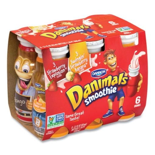 Picture of Danimals Smoothies, Assorted Flavors, 3.1 Oz Bottle, 6/box, 6 Boxes/carton, Ships In 1-3 Business Days