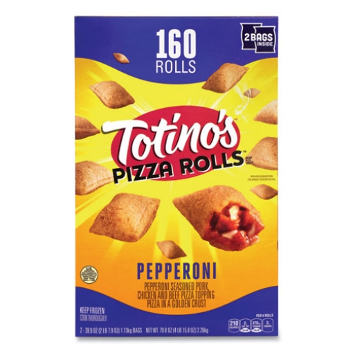 Picture of Pepperoni Pizza Rolls, 39.9 oz Bag, 80 Rolls/Bag, 2 Bags/Carton, Ships in 1-3 Business Days