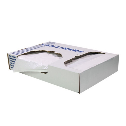 Picture of Linear Low-Density Can Liners-Flat Fold, Side-Dispensing, 1 Mil, 24 X 32, Clear, 500/carton