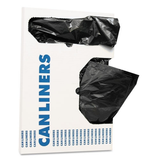 Picture of Linear Low Density Can Liners With Accufit Sizing, 16 Gal, 1 Mil, 24" X 32", Black, 250/carton