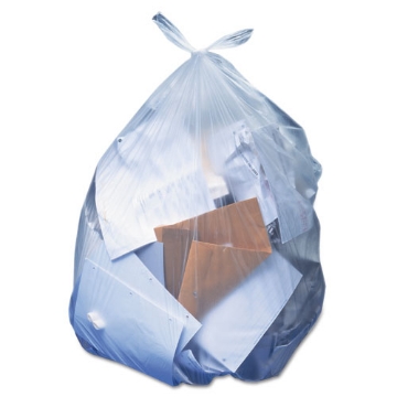 Picture of Linear Low-Density Can Liners, 56 Gal, 1.1 Mil, 43" X 47", Clear, 100/carton