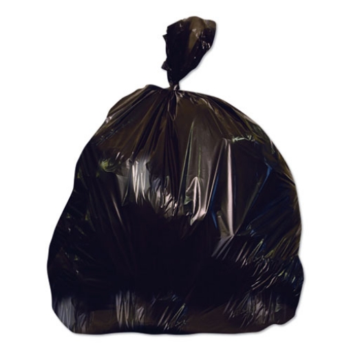 Picture of Low-Density Repro Can Liner, 56 gal, 1.35 mil, 46 x 50, Black, 20 Bags/Roll, 5 Rolls/Carton