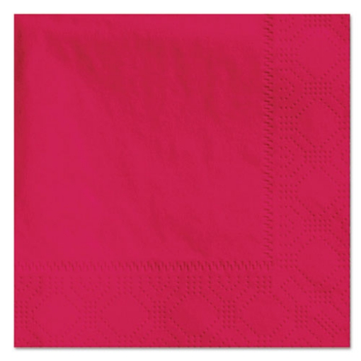 Picture of Beverage Napkins, 2-Ply, 9 1/2 X 9 1/2, Red, 1000/carton