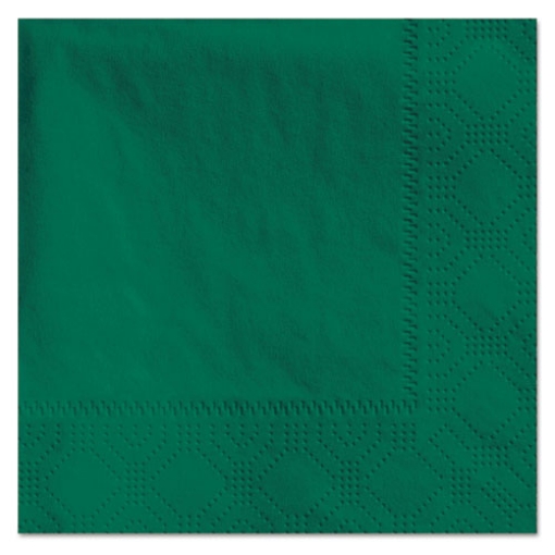 Picture of Beverage Napkins, 2-Ply, 9 1/2 X 9 1/2, Hunter Green, 1000/carton