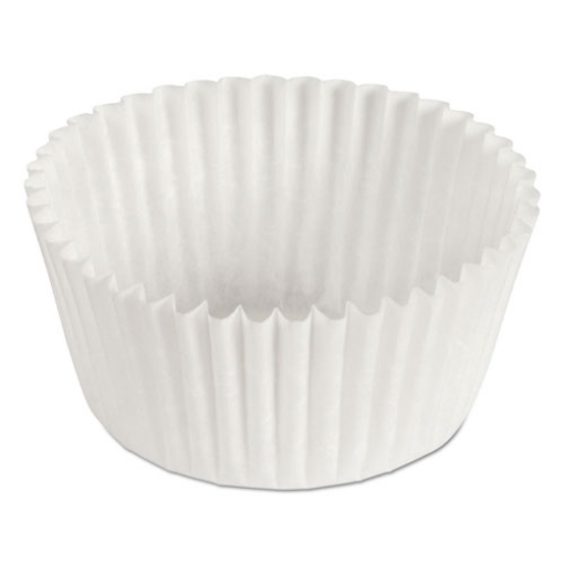 Picture of Fluted Bake Cups, 1 oz, 3.5 x 1.5 x 1, White, Paper, 500/Pack, 20 Packs/Carton