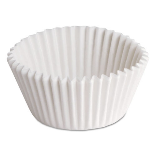 Picture of Fluted Bake Cups, 0.75 oz, 1.25 x 0.88 x 0.88, White, Paper, 500/Pack, 20 Packs/Carton