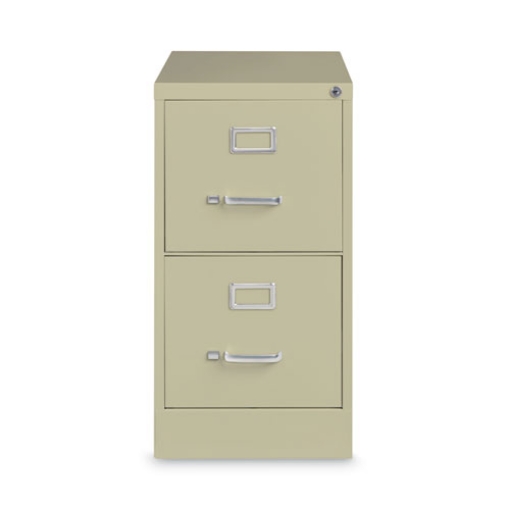 Picture of Vertical Letter File Cabinet, 2 Letter-Size File Drawers, Putty, 15 x 26.5 x 28.37