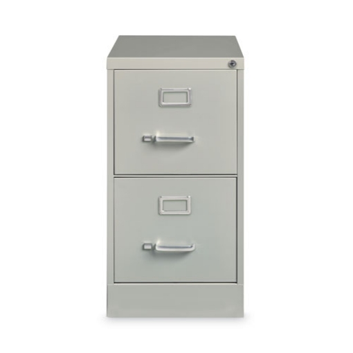 Picture of Vertical Letter File Cabinet, 2 Letter Size File Drawers, Light Gray, 15 x 26.5 x 28.37