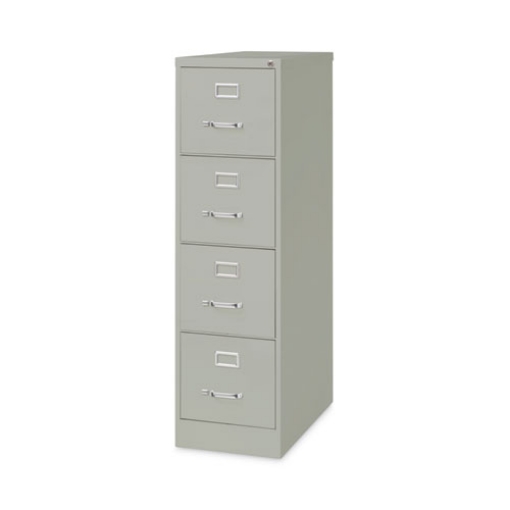 Picture of Vertical Letter File Cabinet, 4 Letter-Size File Drawers, Light Gray, 15 x 26.5 x 52