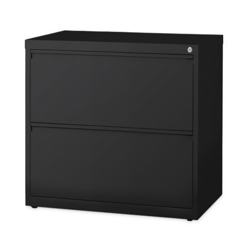 Picture of Lateral File Cabinet, 2 Letter/Legal/A4-Size File Drawers, Black, 30 x 18.62 x 28