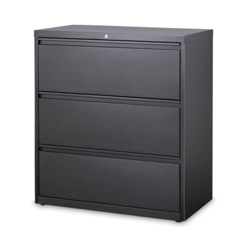 Picture of Lateral File Cabinet, 3 Letter/Legal/A4-Size File Drawers, Charcoal, 36 x 18.62 x 40.25