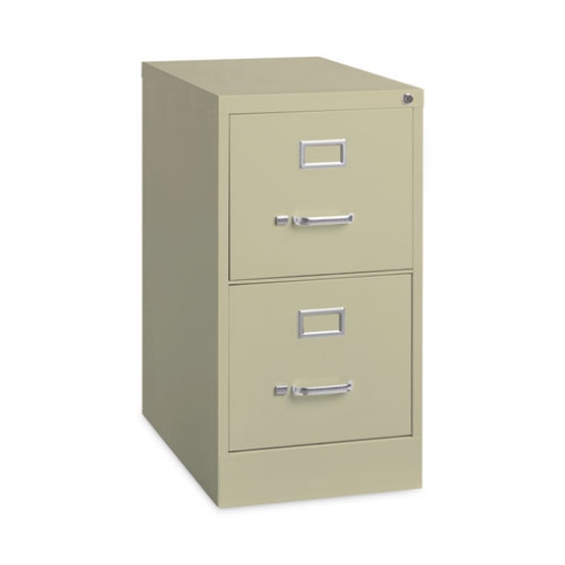 Picture of Vertical Letter File Cabinet, 2 Letter-Size File Drawers, Putty, 15 x 22 x 28.37