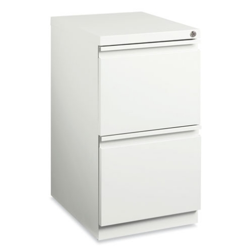 Picture of Full-Width Pull 20 Deep Mobile Pedestal File, 2-Drawer: File/File, Letter, White, 15x19.88x27.75, Ships in 4-6 Business Days