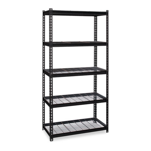 Picture of Iron Horse 2300 Wire Deck Shelving, Five-Shelf, 36w x 18d x 72h, Black, Ships in 4-6 Business Days