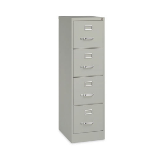 Picture of Vertical Letter File Cabinet, 4 Letter-Size File Drawers, Light Gray, 15 x 22 x 52