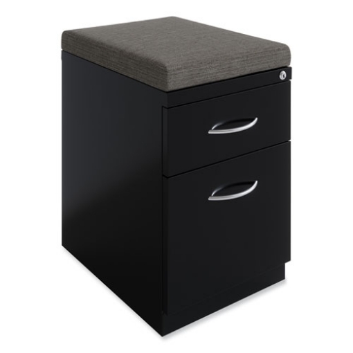 Picture of Arch Pull 20 Deep Mobile Pedestal File, 2-Drawer, Box/File, Letter, Black, 15 x 19.88 x 23.75, Ships in 4-6 Business Days