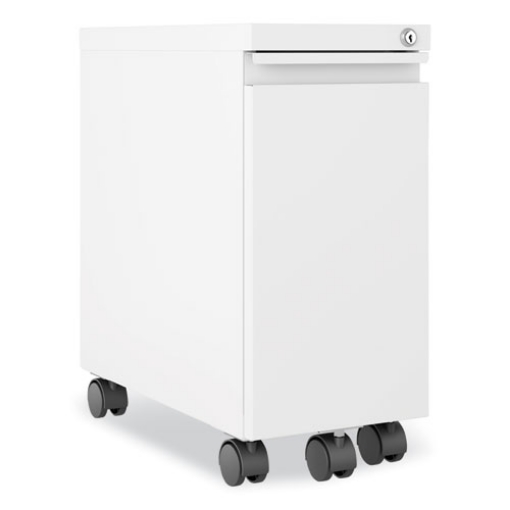 Picture of Zip Mobile Pedestal File, 1 Drawer, File. Legal/Letter, White, 10 x 19.88 x 21.75, Ships in 4-6 Business Days