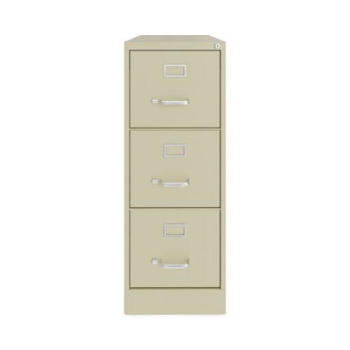 Picture of Vertical Letter File Cabinet, 3 Letter-Size File Drawers, Putty, 15 x 22 x 40.19