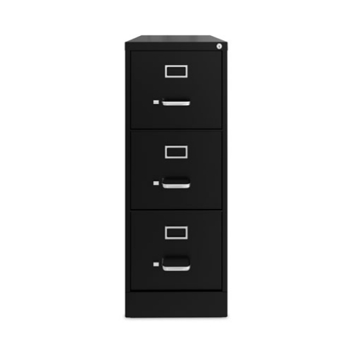 Picture of Vertical Letter File Cabinet, 3 Letter-Size File Drawers, Black, 15 x 22 x 40.19